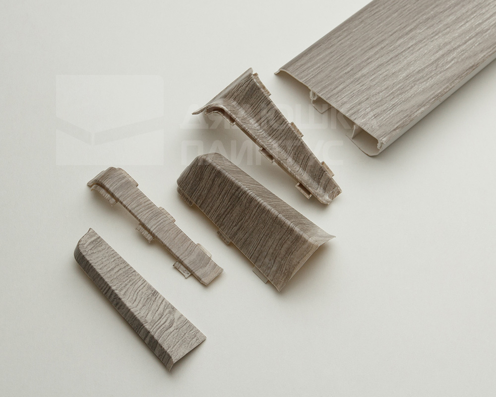 Заглушки для плинтуса ПВХ Salag Lima 72мм 2 шт/уп LYTK14 Дуб Пустынный